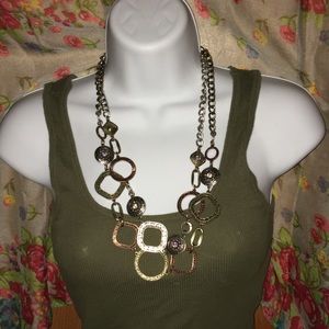Pretty Multi-toned Layered Necklace